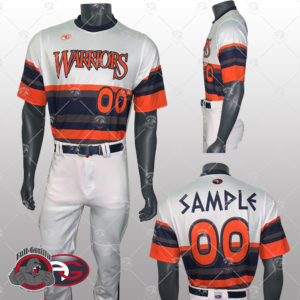 WARRIROS WHITE 2 300x300 - Baseball Uniforms