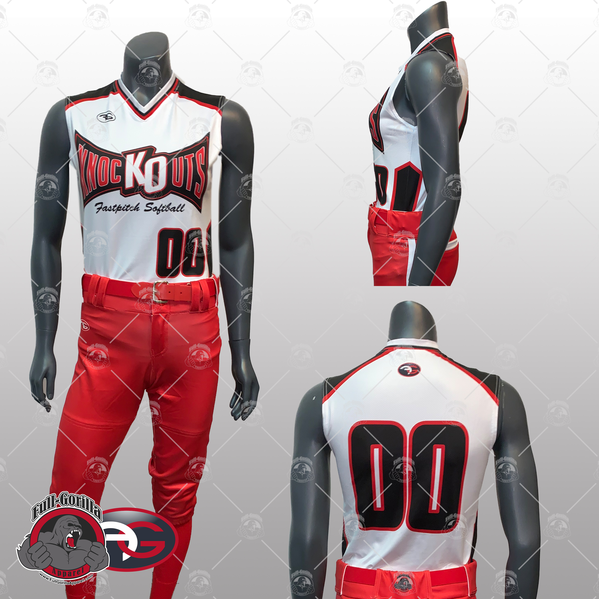 Hotstyx Sleeveless Softball Uniform - Full Gorilla Apparel