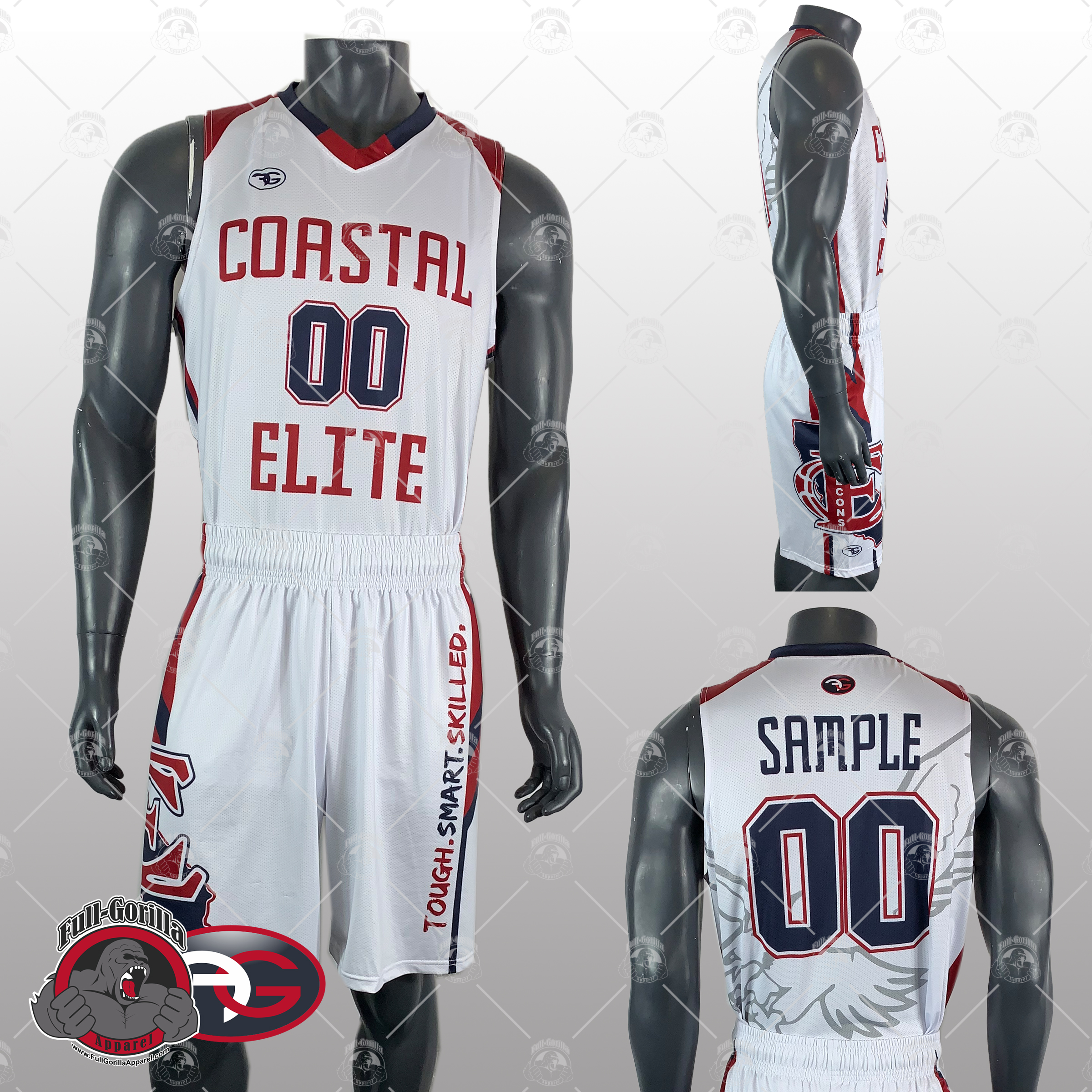 Coastal Elite Falcons Basketball Uniform - Full Gorilla Apparel