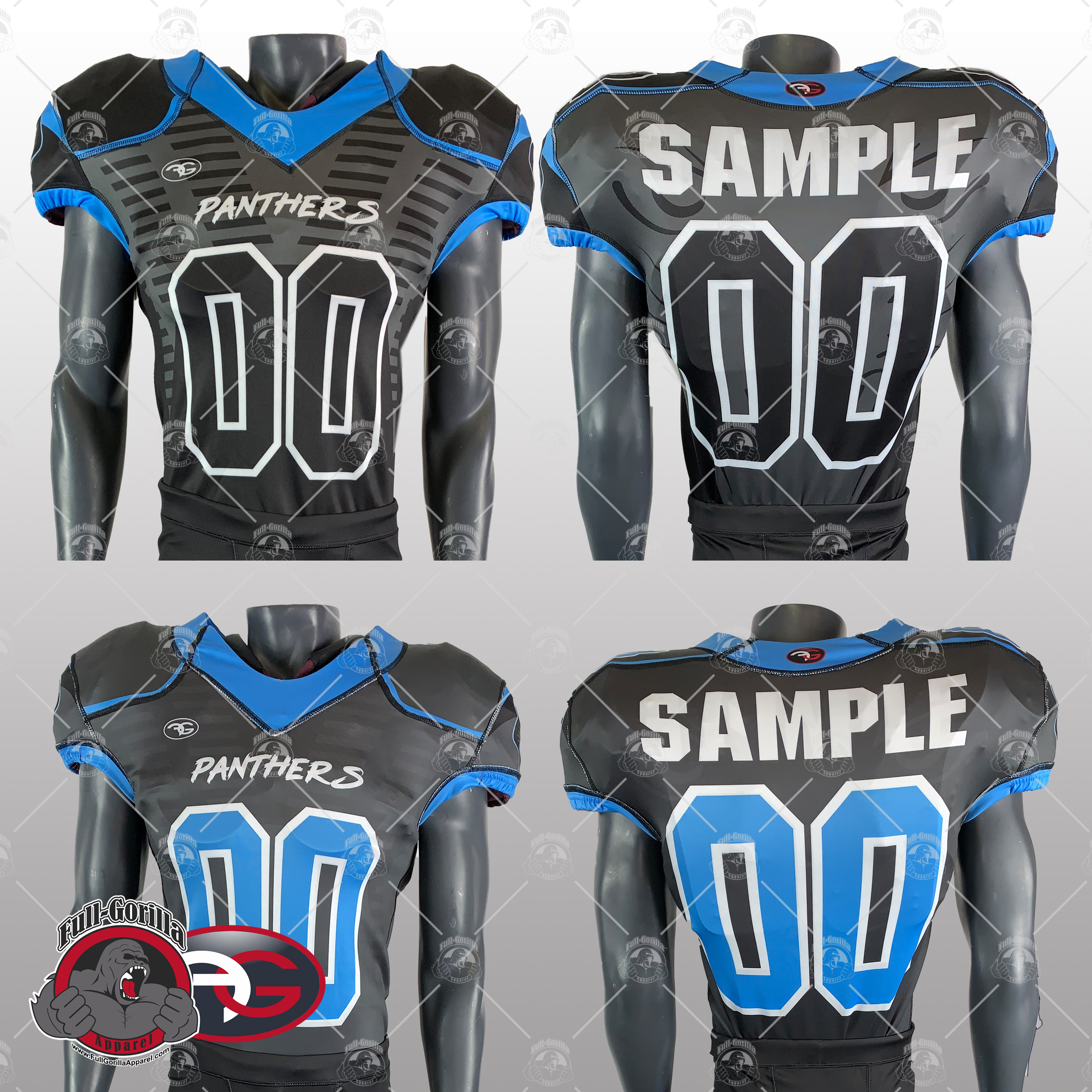 Panthers Football Jersey - Full Gorilla Apparel