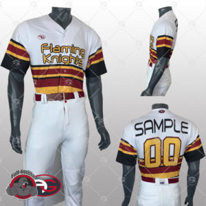 Flamming knight full buttom 300x300 - Baseball Uniforms
