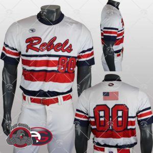 REBELS WHITE 300x300 - Baseball Uniforms