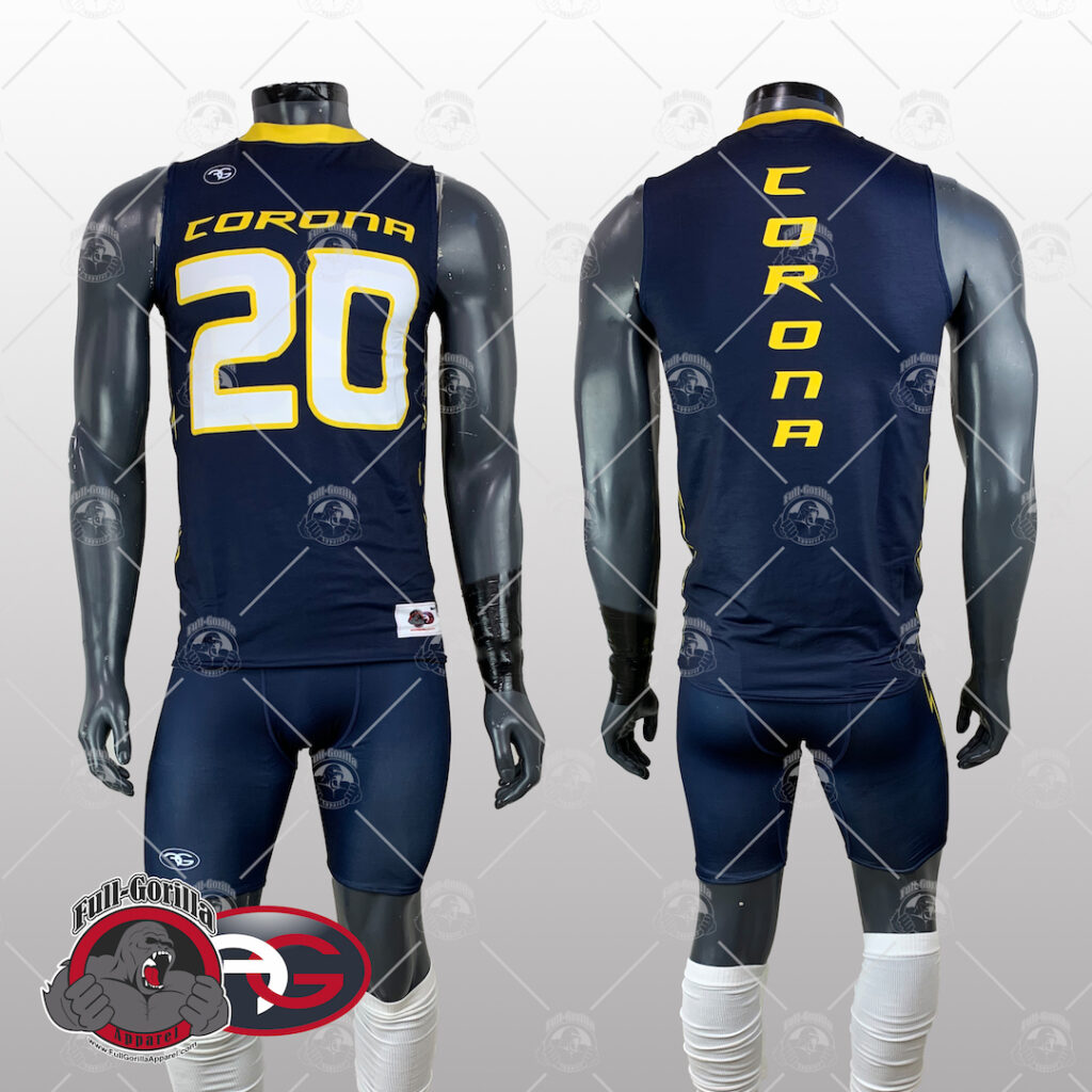 Full Gorilla Sleeveless Compression & Compression Shorts_Corona